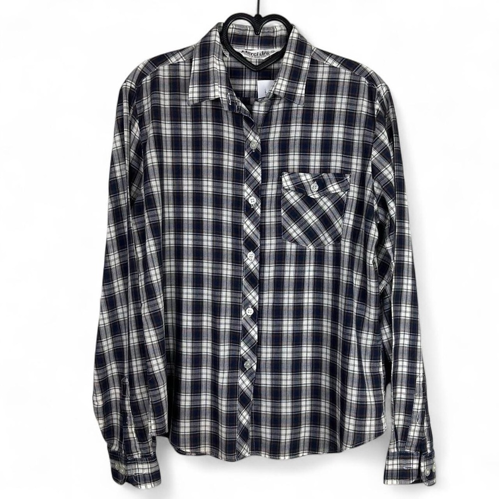 Vintage 70’s thin plaid button up